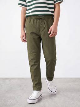 R&B - Boys Olive Cotton Blend Trouser