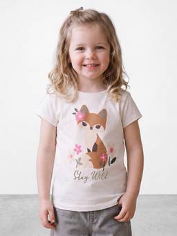 R&B - Girls White Cotton T-shirt