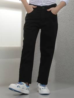 CRIMSOUNE CLUB - Boys Black Cotton Blend Jeans