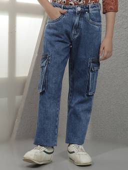 CRIMSOUNE CLUB - Boys Blue Cotton Jeans