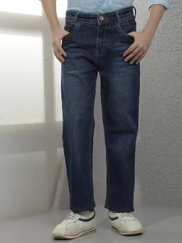 CRIMSOUNE CLUB - Boys Blue Cotton Blend Jeans
