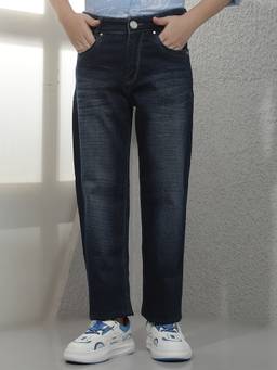 CRIMSOUNE CLUB - Boys Blue Cotton Blend Jeans