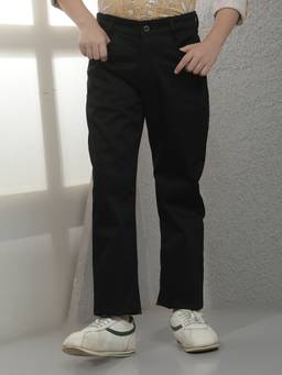 CRIMSOUNE CLUB - Boys Black Cotton Blend Trouser