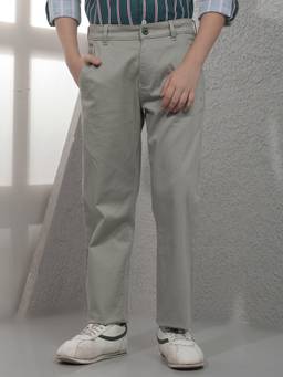 CRIMSOUNE CLUB - Boys Green Cotton Trouser