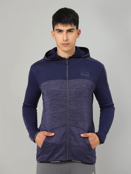 Technosport - Men Blue Colorblock Hoodie