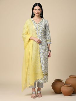 Gahan - Womens Cotton Blend Printed Kurta Pant With Dupatta