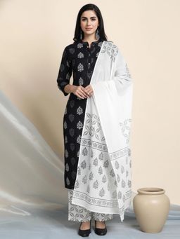 Gahan - Womens Cotton Blend Printed Kurta Pant With Dupatta