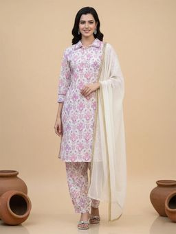 Gahan - Womens Cotton Blend Printed Kurta Pant With Dupatta