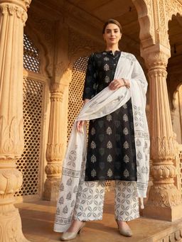 Gahan - Womens Cotton Blend Printed Kurta Pant With Dupatta
