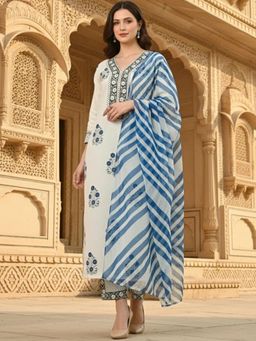 Gahan - Womens Cotton Blend Printed Kurta Pant With Dupatta