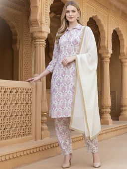 Gahan - Womens Cotton Blend Printed Kurta Pant With Dupatta