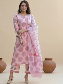 Gahan - Womens Cotton Blend Printed Kurta Pant With Dupatta
