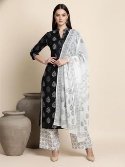 Gahan - Womens Cotton Blend Printed Kurta Pant With Dupatta