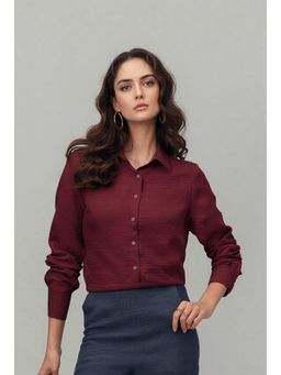 Twenty Dresses by Nykaa Fashion - Women Maroon Solid Casual Shirt
