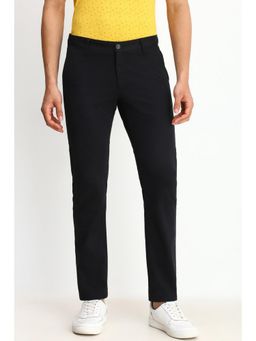 Allen Solly - Men Black Slim Fit Solid Casual Trousers