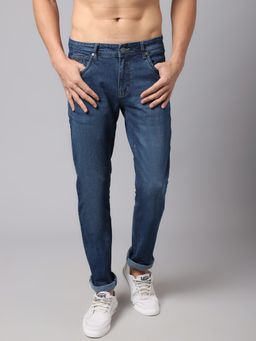 Cantabil - Men Dark Carbon Blue Jeans