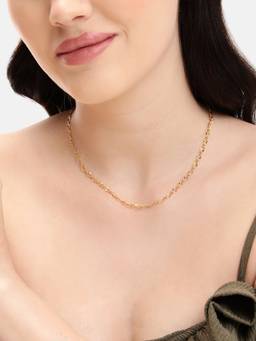Carlton London - 18kt Gold Plated Sculpted Link Chain