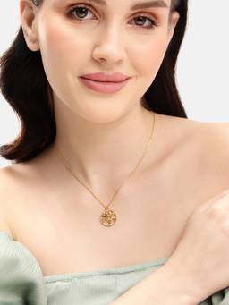 Carlton London - 18kt Gold Plated Tree of Life Pendant and Chain