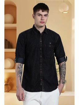 KUONS AVENUE - Men's Regular Fit Denim Casual Shirt