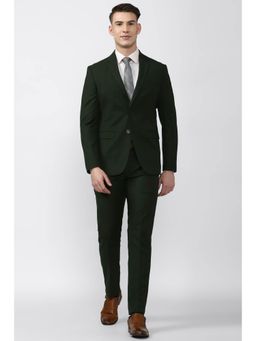 Peter England - Men Checks Black Two Piece Suit (Set of 2)