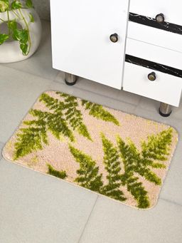 Saral Home - Beige Cedar Soft Antiskid Bath Mat
