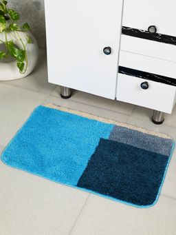 Saral Home - Blue Grund Soft Antiskid Bath Mat