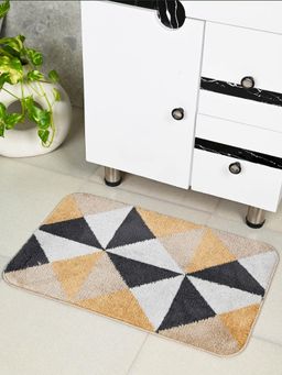 Saral Home - Beige Move Soft Antiskid Bath Mat