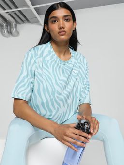 Puma - Train Favourite Crop Womens Blue T-Shirt