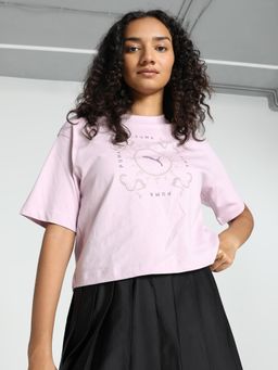Puma - Classics Graphic Womens Lavender T-Shirt