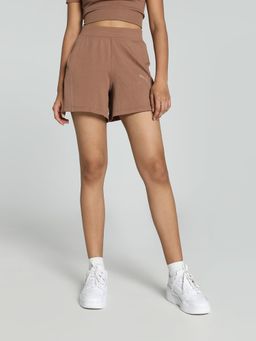 Puma - Dare To Flared Womens Brown Shorts