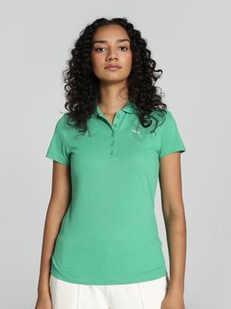 Puma - Essentials Polo Womens Green T-Shirt