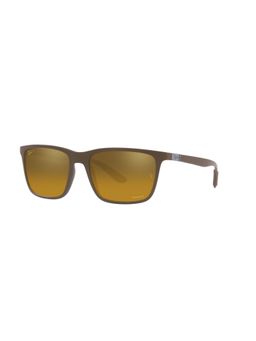 Ray-Ban - Men Gold Rectangle Peek Sunglasses - 0RB43856124A358 (58)