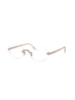 Ray-Ban - Unisex Pink Metal Rectangle Eye Frame - 0RX3929V320752 (52)
