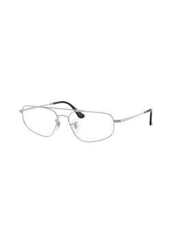 Ray-Ban - Unisex Silver Metal Irregular Eye Frame - 0RX6550250156 (56)