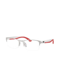 Ray-Ban - Unisex Silver Metal Rectangle Eye Frame - 0RX7551321956 (56)