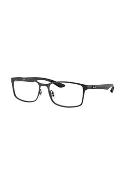 Ray-Ban - Unisex Black Metal Rectangle Eye Frame - 0RX8424250955 (55)