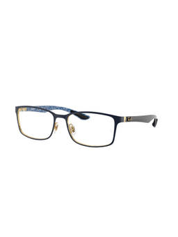 Ray-Ban - Unisex Blue Metal Rectangle Eye Frame - 0RX8424322655 (55)