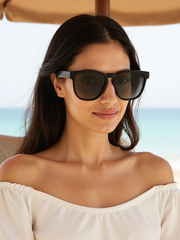 John Jacobs - Unisex Grey Square Acetate Sunglasses - S13227-C4