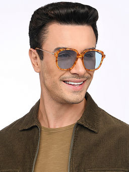 John Jacobs - Unisex Blue Square Acetate Sunglasses - S15597-C1