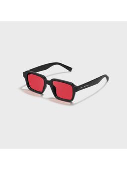 SAM AND MARSHALL - Unisex Red Rectangle PC Sunglasses - TROY_RED_20368