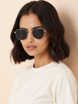 Vincent Chase - Unisex Grey Round Steel Sunglasses - VC S18691