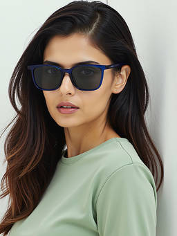 Vincent Chase - Unisex Grey Square Nylon Sunglasses - VC S18714