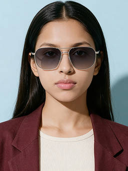 Vincent Chase - Unisex Blue Square Steel Sunglasses - VC S19007