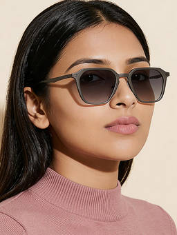 Vincent Chase - Unisex Grey Square Steel Sunglasses - VC S19015