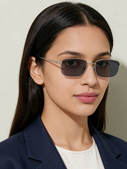 Vincent Chase - Unisex Blue Rectangle Steel Sunglasses - VC S19022