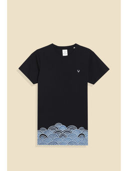 Allen Solly - Boys Black Printed T-shirt
