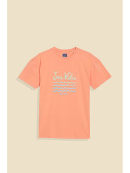 Allen Solly - Boys Peach Printed T-shirt