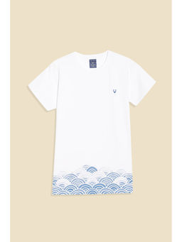 Allen Solly - Boys White Printed T-shirt