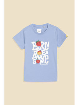 Allen Solly - Boys Light Blue Graphic Printed T-shirt