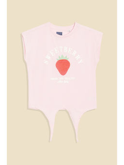 Allen Solly - Girls Pink Graphic Print Casual T-shirt